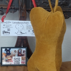 Cord Nr. 3 Leseknochen Nackenrolle mit Henkel Handmade Unikate 