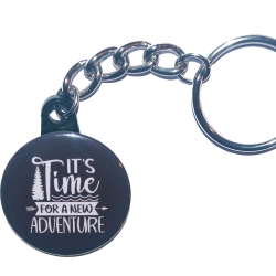 Schlüsselanhänger 25 mm Gliederkette u Ring Camping Camper WOMO