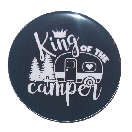 Button 25 mm mit Anstecknadel Spruch Camping Camper Wohnmobil