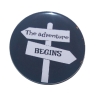 Button 25 mm mit Anstecknadel Spruch Camping Crew Wohnmobil