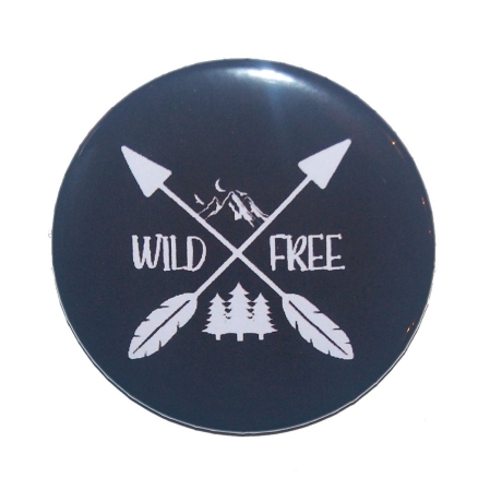 Button 25 mm mit Anstecknadel Spruch Camping  Wohnmobil Womo