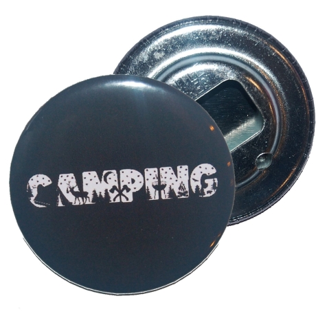 Flaschenöffner 59 mm Metall Spruch Camping Crew Wohnmobil