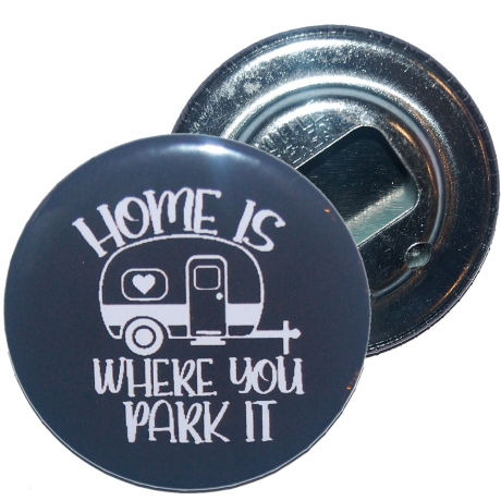 Flaschenöffner 59 mm Metall Spruch Camping Crew Wohnmobil