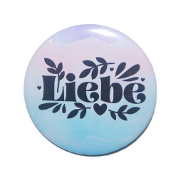 Liebesspruch Button 50 mm mit Anstecknadel Liebe Freundschaft