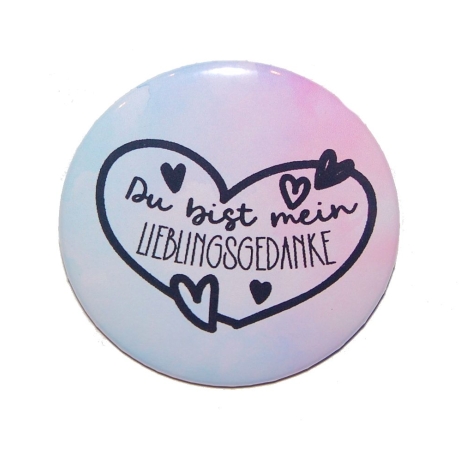Du bist mein Lieblingsgedanke Taschenspiegel 59 mm Metall Liebe 