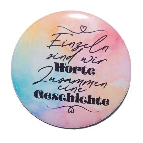 Liebesspruch Taschenspiegel 59 mm Metall Liebe 