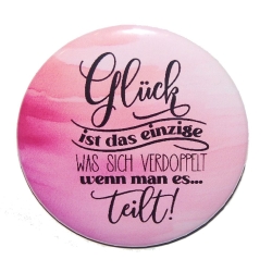 Liebesspruch Button 50 mm mit Anstecknadel Liebe Freundschaft