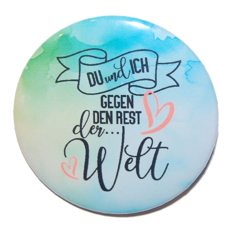 Liebesspruch Magnet 50 mm Liebe Freundschaft