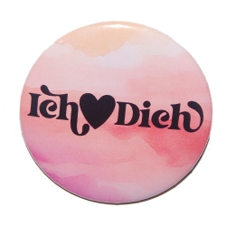 Liebesspruch Button 50 mm mit Anstecknadel Liebe Freundschaft