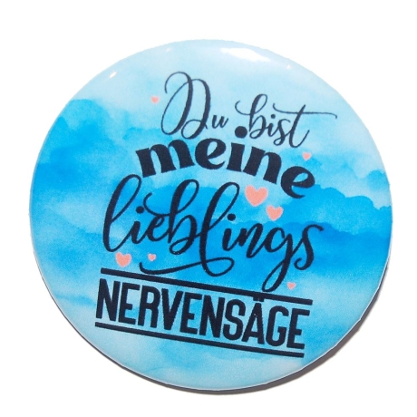 Liebesspruch Button 50 mm mit Anstecknadel Liebe Freundschaft