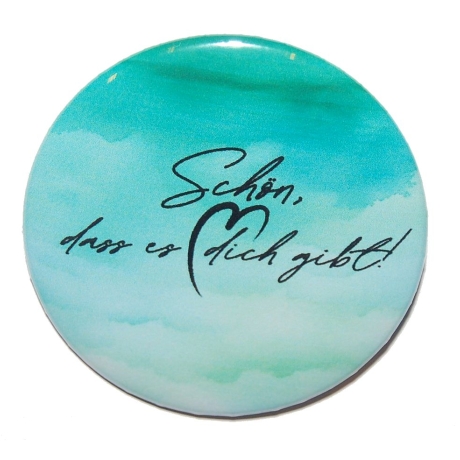 Liebesspruch Button 50 mm mit Anstecknadel Liebe Freundschaft