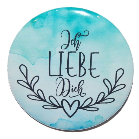 Liebesspruch Schlüsselanhänger 25 mm Kette
