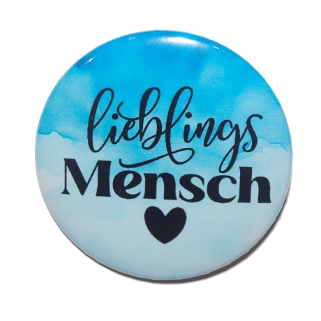 Liebesspruch Button 50 mm mit Anstecknadel Liebe Freundschaft