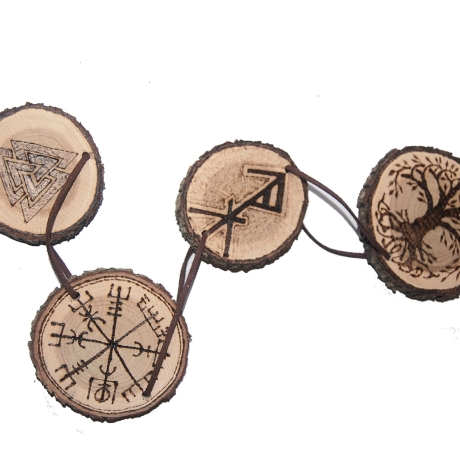 Wandbaumler Runen Wikinger Mittelalter Mystik Brandmalerei 