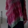 Schaltuch - Lochmuster - handgestrickt - Farbverlauf