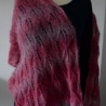 Schaltuch - Lochmuster - handgestrickt - Farbverlauf