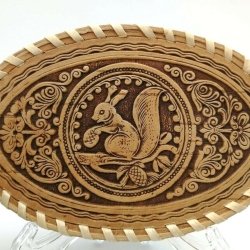 Handgearbeitete Birkenrinden-Dose mit Deckel, neu