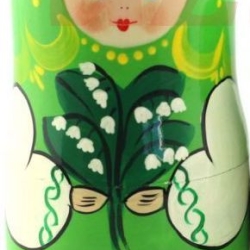 5-er Matroschka hellgrün 15 cm, # DZ 403