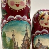 5-er Matroschka Kirchen, 18 cm, # DZ 406