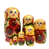 7-er Matroschka rot-gelb, 21 cm, # DZ 438