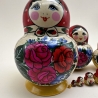 10-er Matroschka Blumen, 15 cm, # DZ 444, neu