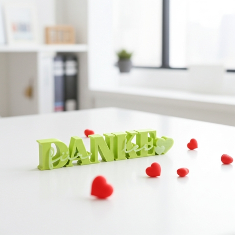 Individuelles PLA-Danke-für-alles-Deko-Objekt – 3 Varianten 