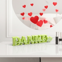 Individuelles PLA-Danke-für-alles-Deko-Objekt – 3 Varianten 