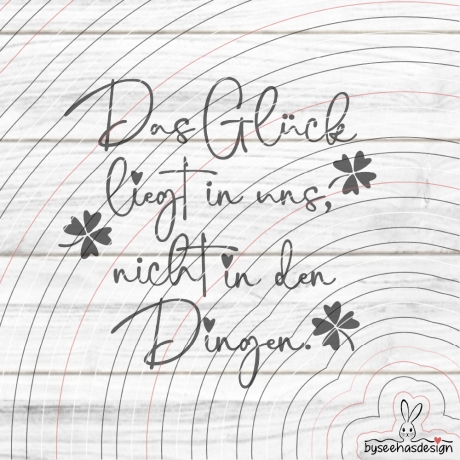 Das Glück Plotterdatei SVG DXF