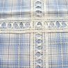 Mitteldecke♥hellblau-Caro♥mit Spitzenborte♥von Hobbyhaus