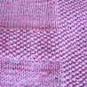 Kuscheldecke Plaid in altrosa-grau handgestrickt von Hobbyhaus