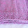 Kuscheldecke Plaid in altrosa-grau handgestrickt von Hobbyhaus