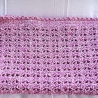 Kuscheldecke Plaid in altrosa-weiss handgehäkelt von Hobbyhaus