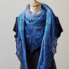 Dreiecktuch  Deep Blue Sea Handgestrickt