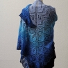 Dreiecktuch  Deep Blue Sea Handgestrickt