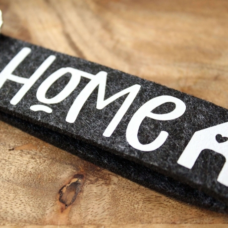 Schlüsselanhänger Filz Home – Geschenk zum Einzug