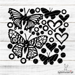 Deko Schmetterlinge 1 Plotterdatei SVG DXF