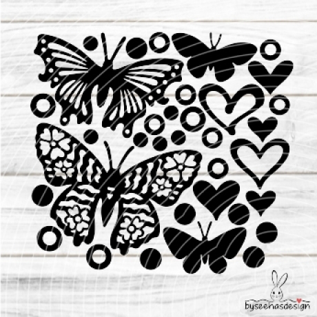 Deko Schmetterlinge 1 Plotterdatei SVG DXF