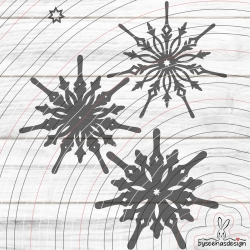 Deko Stern 1 Lagen 3-5 Plotterdatei SVG DXF