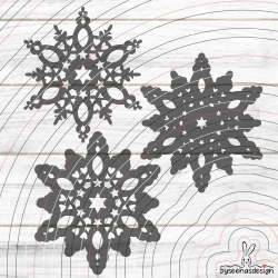 Deko Stern 2 Lagen 3-5 Plotterdatei SVG DXF