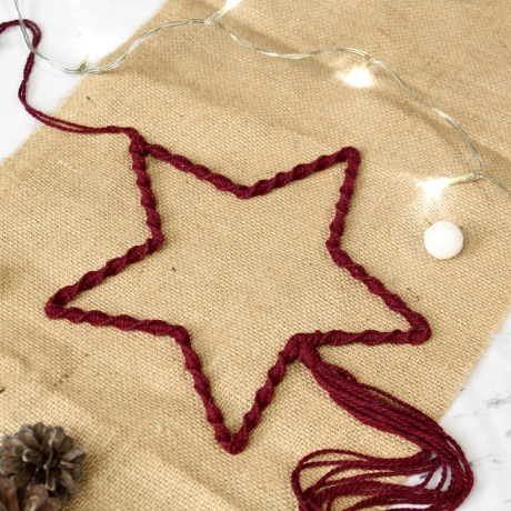 Makramee Stern Weihnachten | Boho Weihnachtsdeko zum Hängen