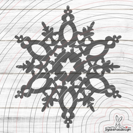 Deko Stern Plotterdatei SVG DXF 