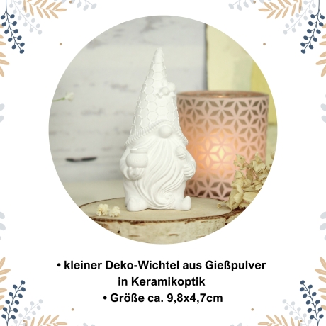 Deko Wichtel aus Gießpulver | kleiner Zwerg | Raysin Dekoration