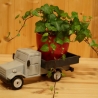 Deko-Lastwagen aus Holz, grau/anthrazit