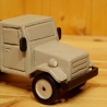 Deko-Lastwagen aus Holz, grau/anthrazit