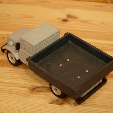 Deko-Lastwagen aus Holz, grau/anthrazit