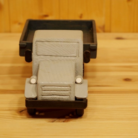 Deko-Lastwagen aus Holz, grau/anthrazit