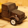 Deko-Lastwagen aus Holz, dunkelbraun/eiche
