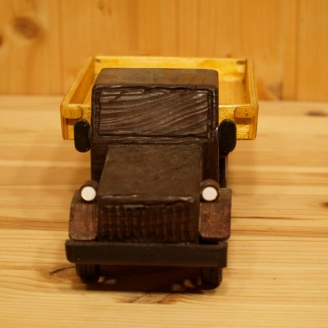 Deko-Lastwagen aus Holz, dunkelbraun/eiche