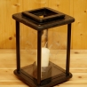 Dekolampe, Laterne, Holz, schwarz, graviert mit Kelten-Kreuz