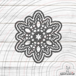 Deko Stern mit Rahmen Plotterdatei SVG DXF 